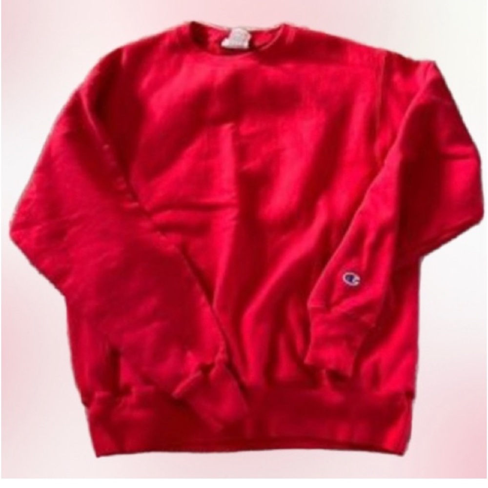 Champions red crewneck sweater size m